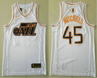 20203112053685732.jpgMen's Utah Jazz #45 Donovan Mitchell White Golden Nike Swingman Stitched NBA Jersey