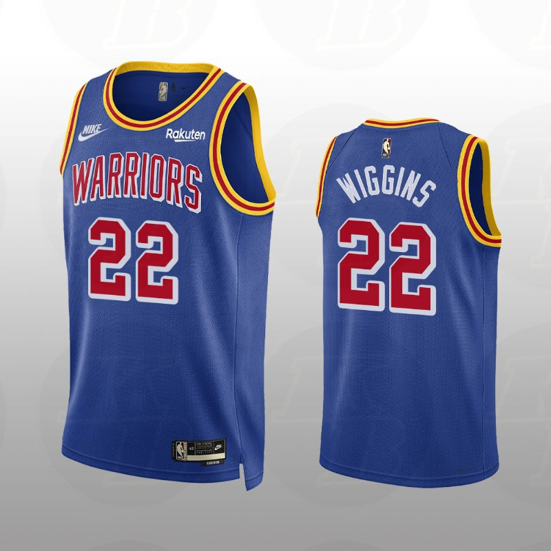 2021-22 Golden State Warriors #22 Andrew Wiggins Year Zero Jersey 75th Anniversary Classic Edition Royal-For Men's
