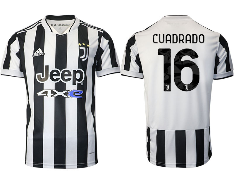 2021-22 Juventus home aaa version 16# CUADRADO soccer jerseys
