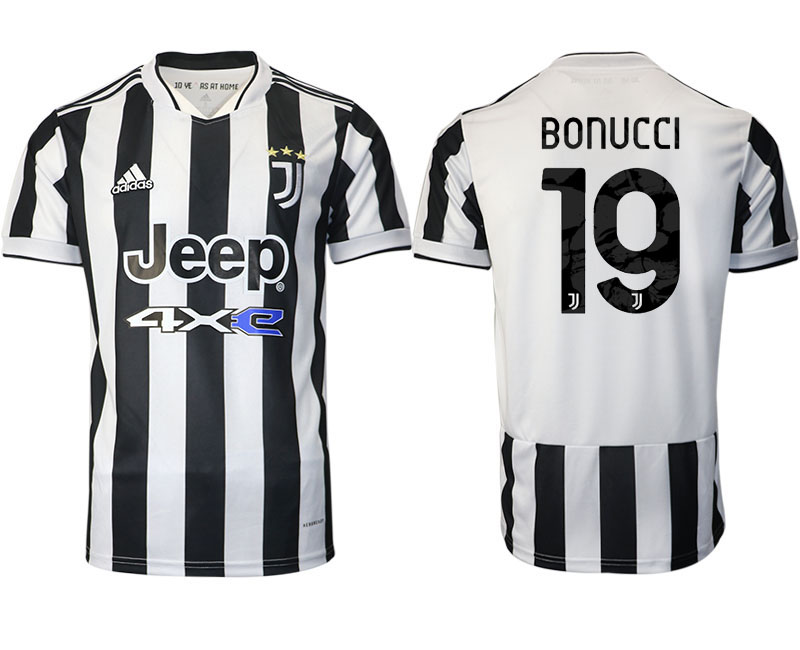 2021-22 Juventus home aaa version 19# BONUCCI soccer jerseys
