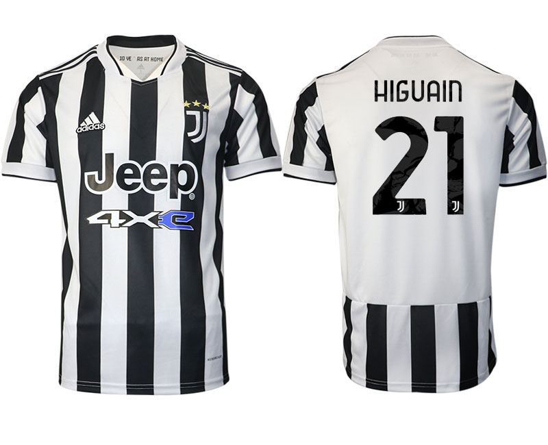 2021-22 Juventus home aaa version 21# HIGUAIN soccer jerseys