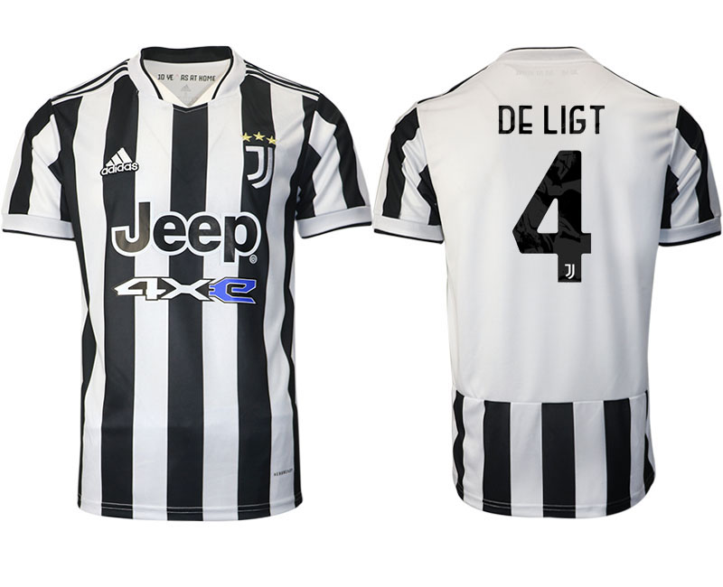 2021-22 Juventus home aaa version 4# DE LIGT soccer jerseys