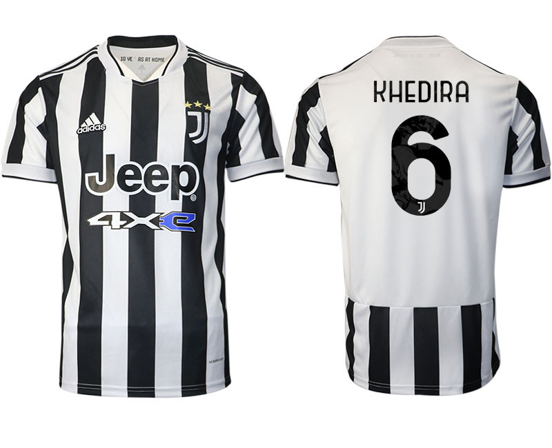 2021-22 Juventus home aaa version 6# KHEDIRA soccer jerseys