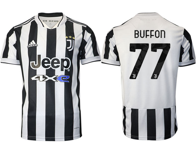 2021-22 Juventus home aaa version 77# BUFFON soccer jerseys
