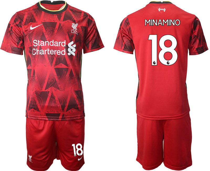 2021-22 Liverpool home 18# MINAMINO soccer jerseys