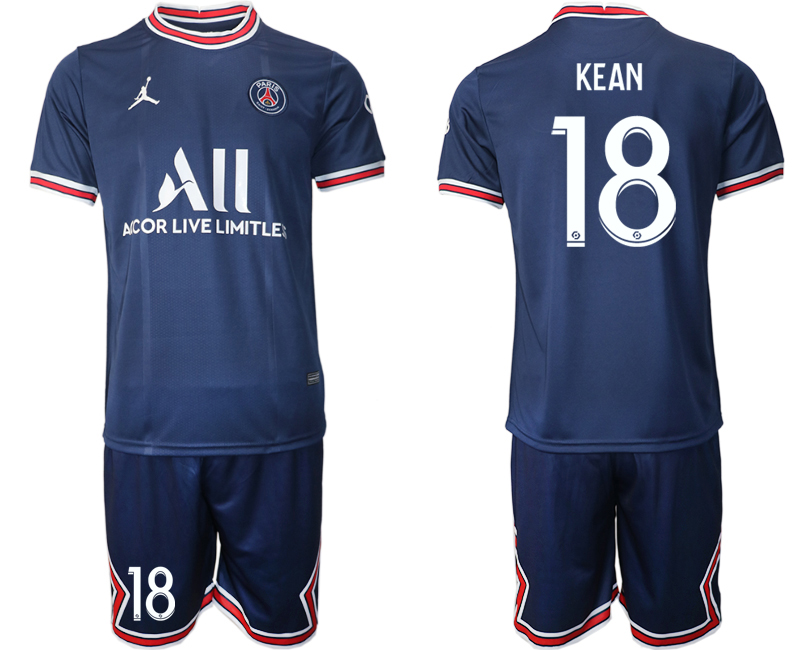 2021-22 Paris Saint-Germain home 18# KEAN soccer jerseys
