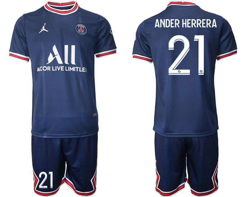 2021-22 Paris Saint-Germain home 21# ANDER HERRERA soccer jerseys