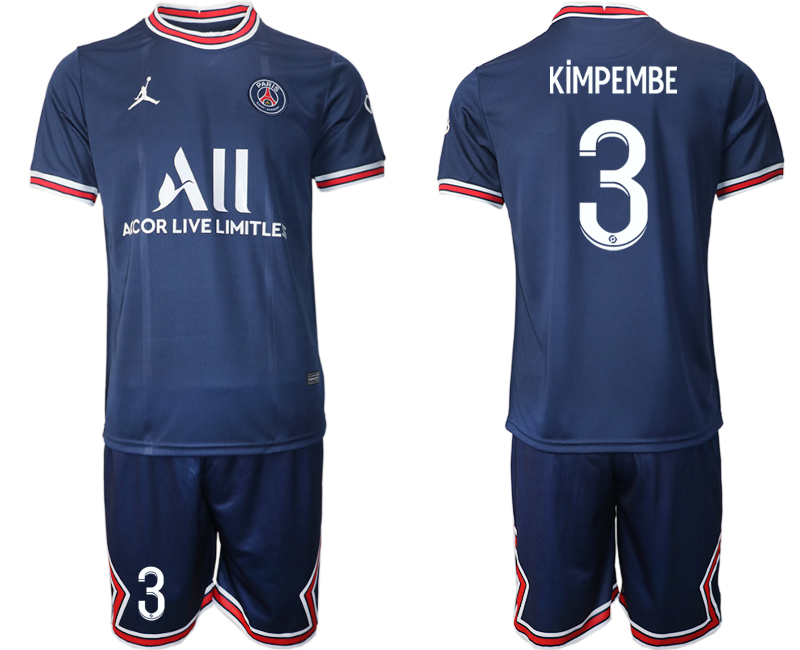 2021-22 Paris Saint-Germain home 3# KIMPEMBE soccer jerseys