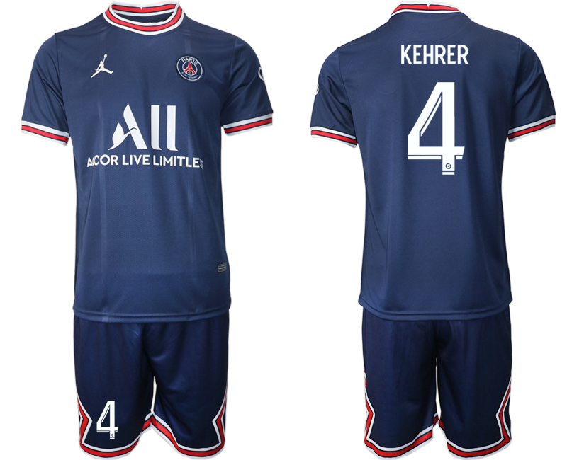 2021-22 Paris Saint-Germain home 4# KEHRER soccer jerseys