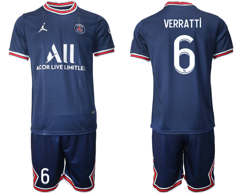 2021-22 Paris Saint-Germain home 6# VERRATTI soccer jerseys