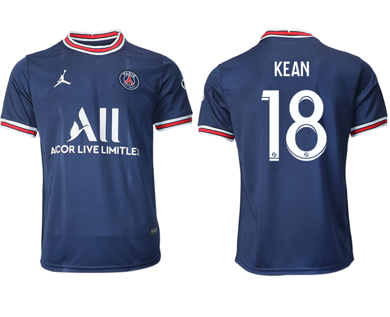 2021-22 Paris Saint-Germain home aaa version 18# KEAN soccer jerseys