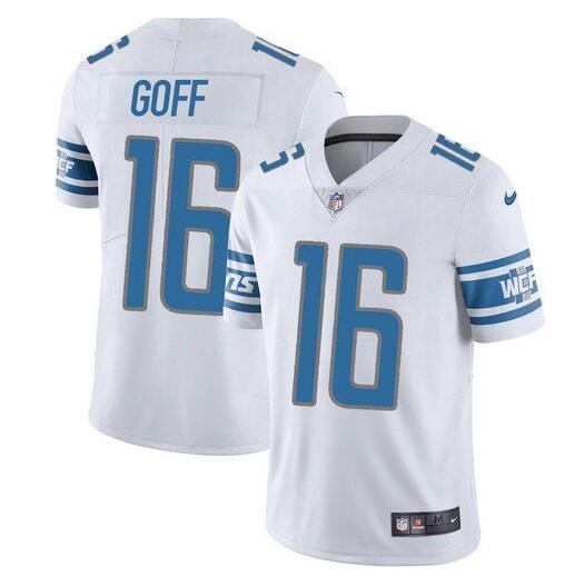 Men's Detroit Lions #16 Jared Goff white Limited Stitched jerseys