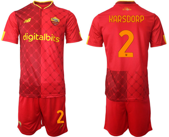 2022-2023 AS Roma 2 KARSDORP home jerseys Suit