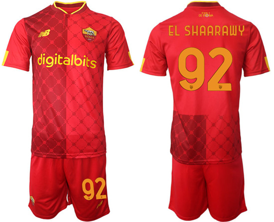 2022-2023 AS Roma 92 EL SHAARAWY home jerseys Suit