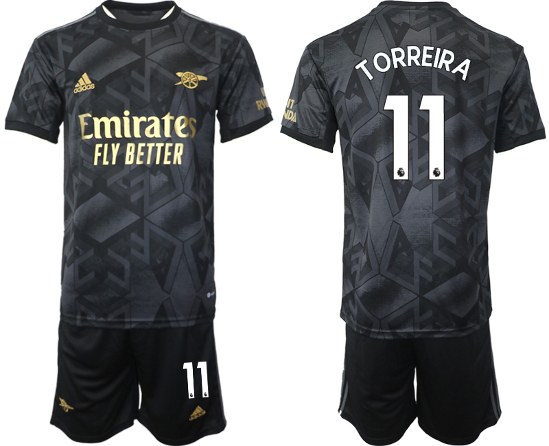 2022-2023 Arsenal 11 TORREIRA Away jerseys Suit