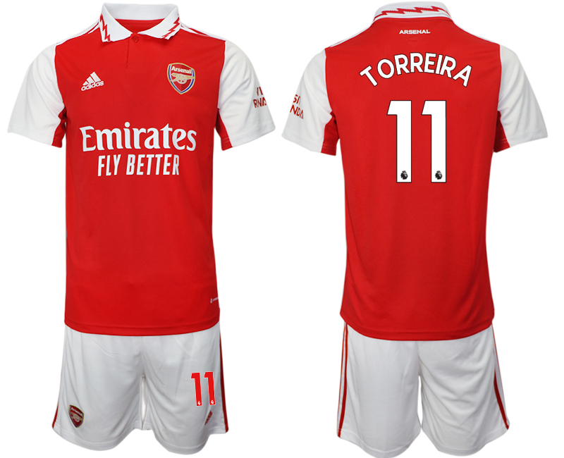 2022-2023 Arsenal 11 TORREIRA home jerseys Suit