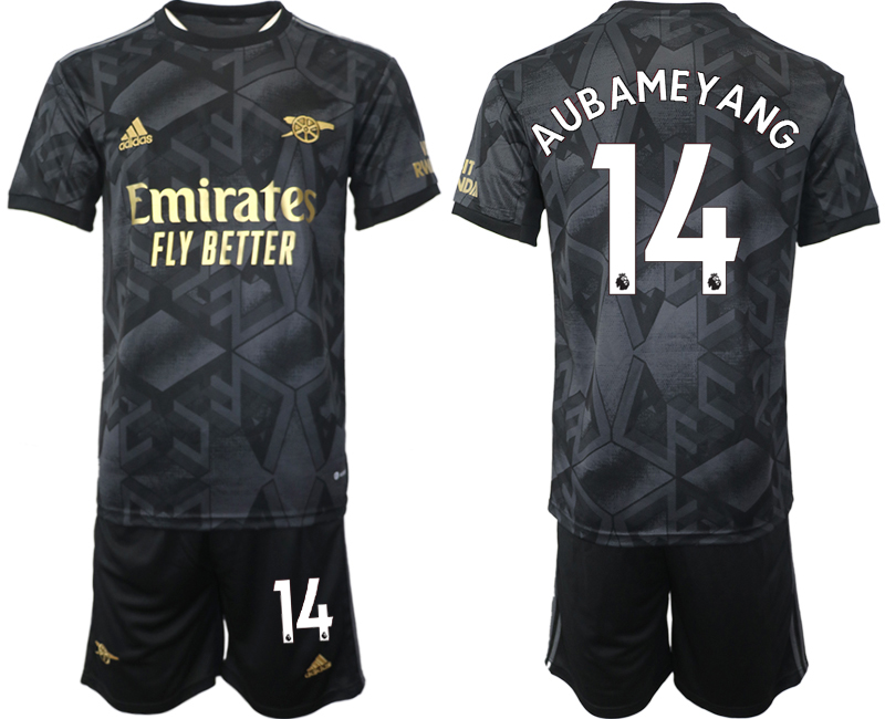 2022-2023 Arsenal 14 AUBAMEYANG Away jerseys Suit