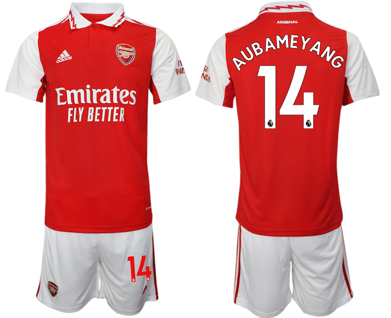 2022-2023 Arsenal 14 AUBAMEYANG home jerseys Suit