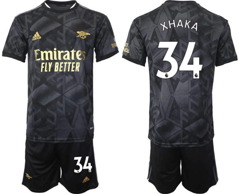 2022-2023 Arsenal 34 XHAKA Away jerseys Suit