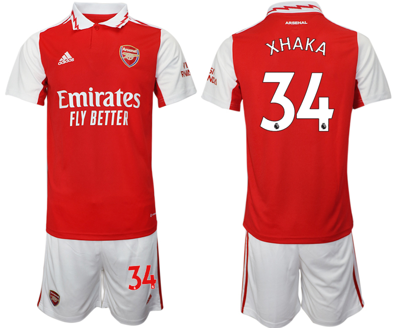 2022-2023 Arsenal 34 XHAKA home jerseys Suit