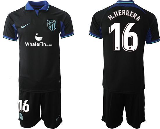 2022-2023 Atlético Madrid 16 H.HERRERA away jerseys Suit