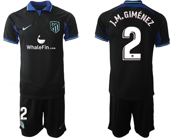 2022-2023 Atlético Madrid 2 J.M.GIMENEZ away jerseys Suit