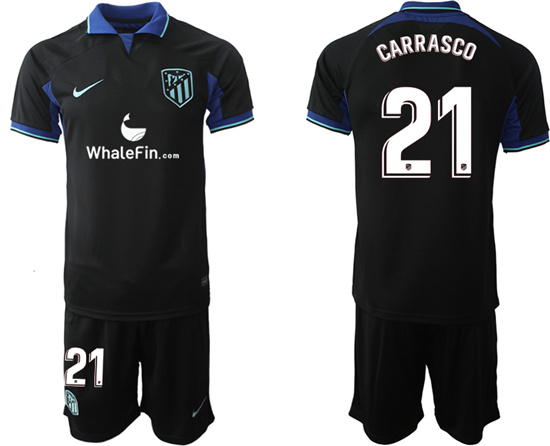 2022-2023 Atlético Madrid 21 CARRASCO away jerseys Suit