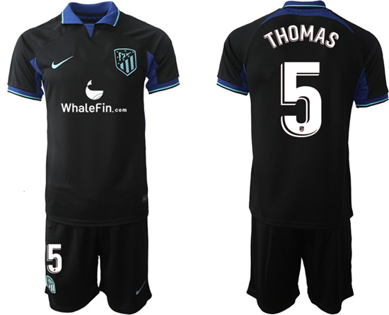 2022-2023 Atlético Madrid 5 THOMAS away jerseys Suit