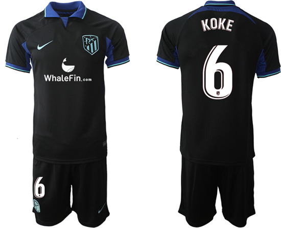2022-2023 Atlético Madrid 6 KOKE away jerseys Suit