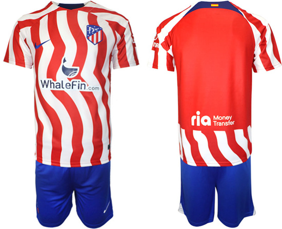 2022-2023 Atlético Madrid Blank home jerseys Suit