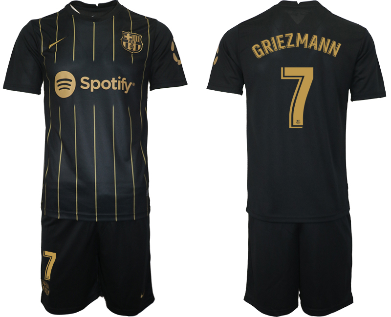 2022-2023 Barcelona 7 GRIEZMANN Black away jerseys Suit