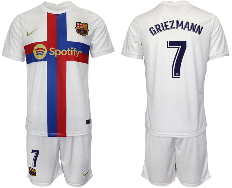 2022-2023 Barcelona 7 GRIEZMANN white away jerseys Suit