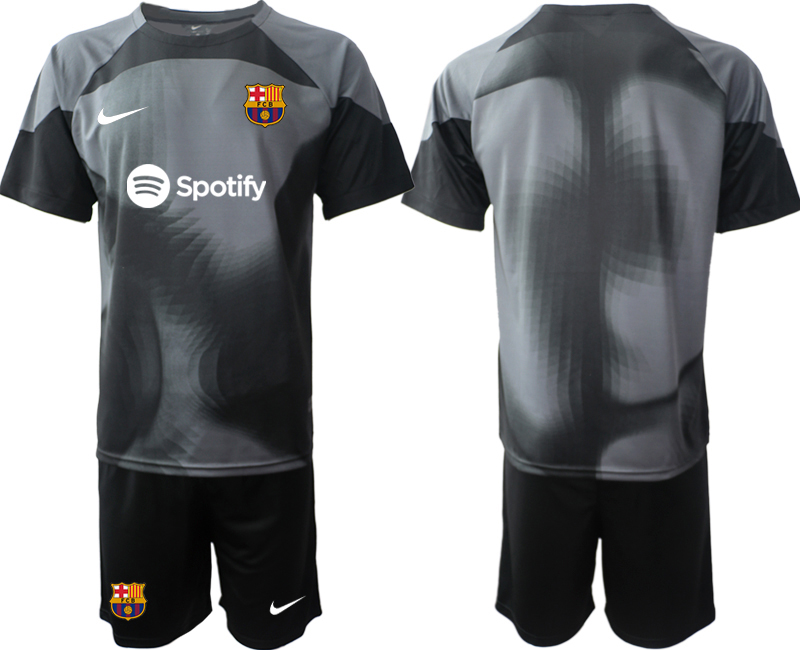 2022-2023 Barcelona Blank black goalkeeper jerseys Suit