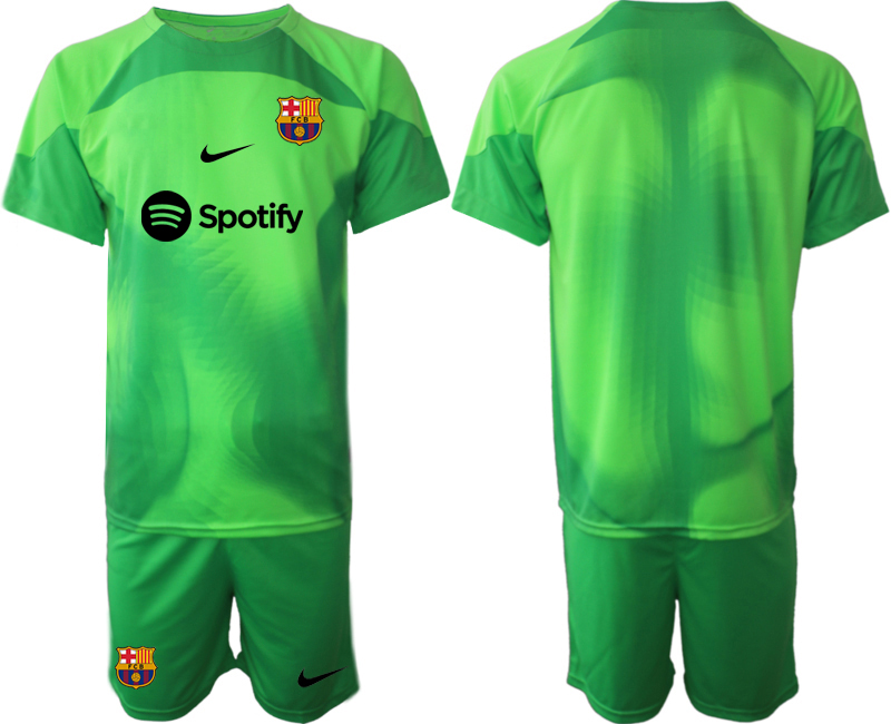 2022-2023 Barcelona Blank green goalkeeper jerseys Suit