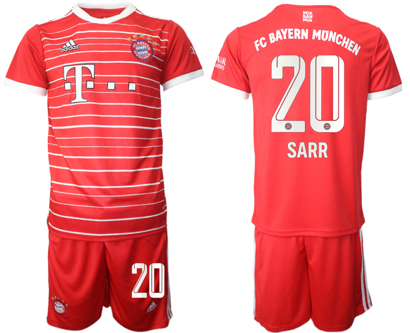 2022-2023 Bayern Munich 20 SARR home jerseys Suit