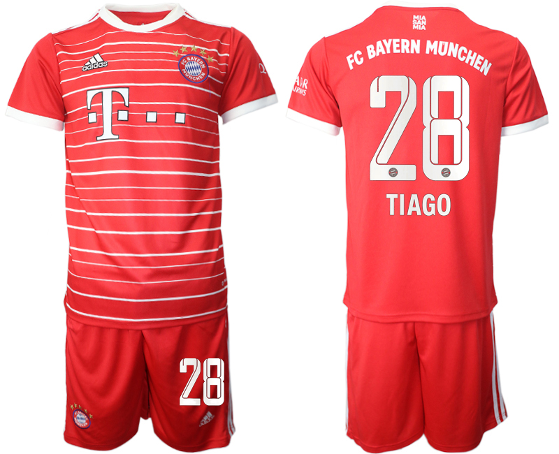 2022-2023 Bayern Munich 28 TIAGO home jerseys Suit