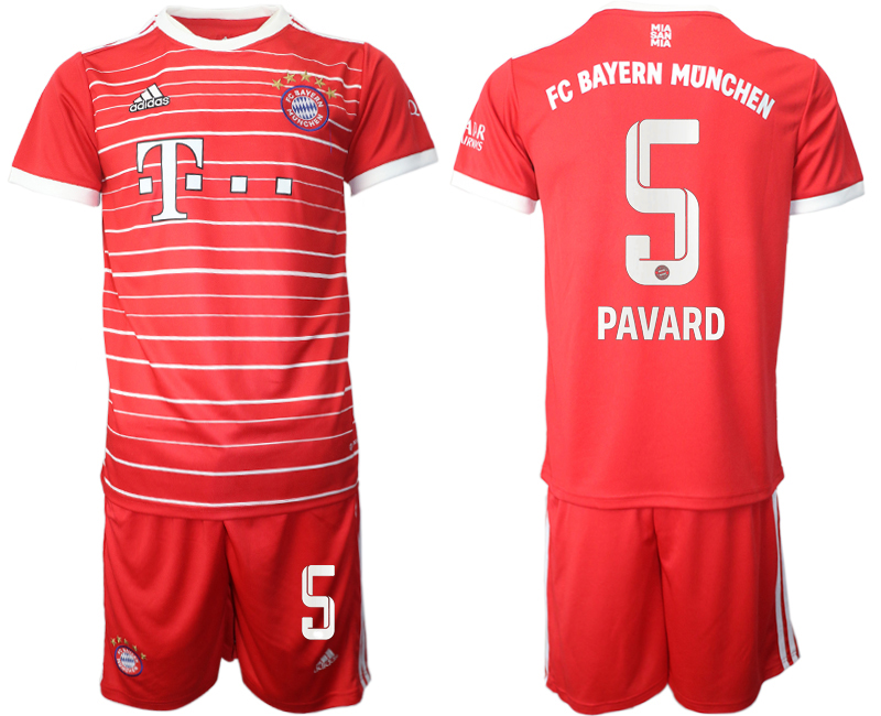 2022-2023 Bayern Munich 5 PAVARD home jerseys Suit