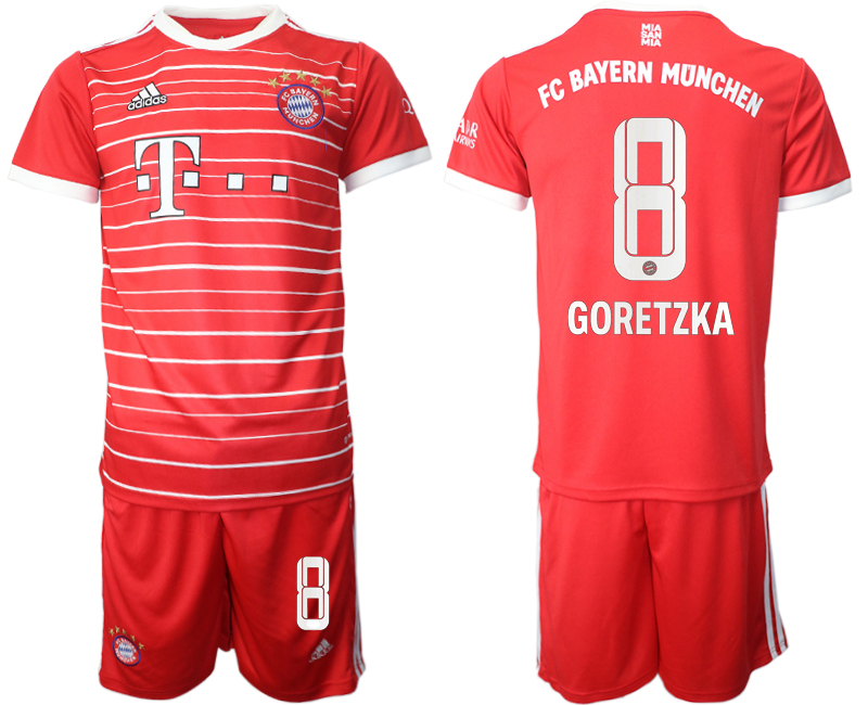 2022-2023 Bayern Munich 8 GORETZKA home jerseys Suit