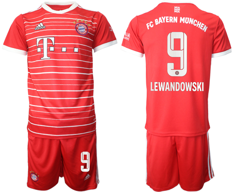 2022-2023 Bayern Munich 9 LEWANDOWSKI home jerseys Suit