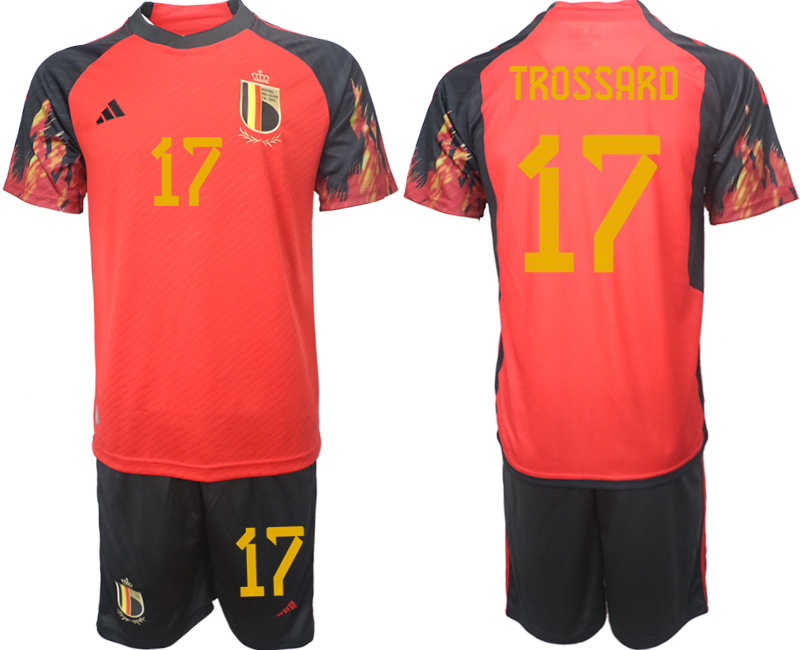 2022-2023 Belgium 17 TROSSARD home jerseys Suit