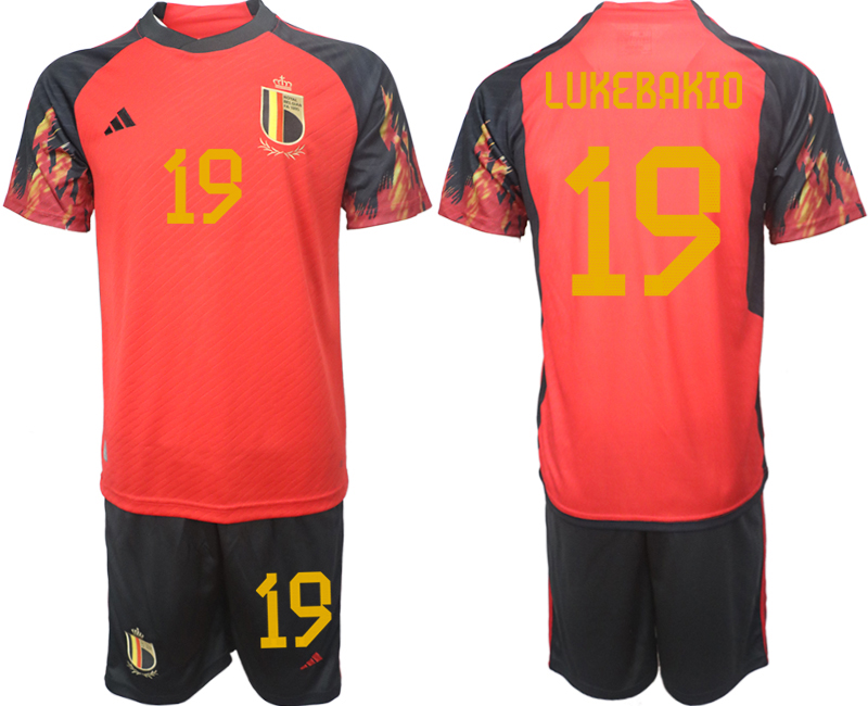 2022-2023 Belgium 19 LUKEBAKIO home jerseys Suit