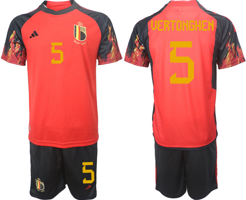 2022-2023 Belgium 5 VERTONGHEN home jerseys Suit