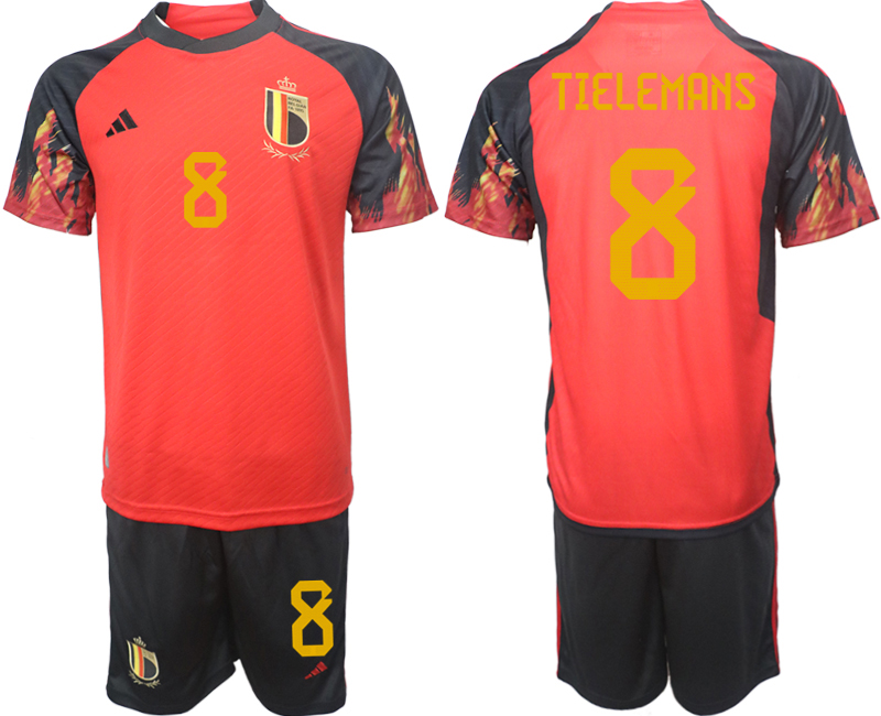 2022-2023 Belgium 8 TIELEMANS home jerseys Suit