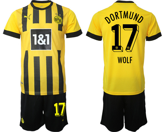 2022-2023 Borussia Dortmund 17 WOLF home jerseys Suit