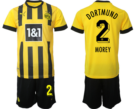 2022-2023 Borussia Dortmund 2 MOREY home jerseys Suit
