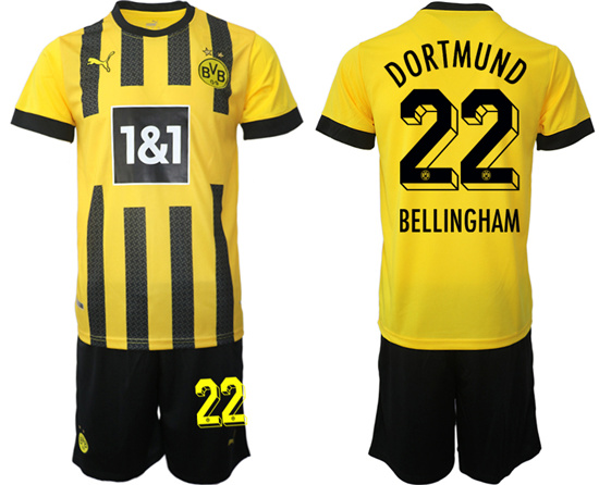 2022-2023 Borussia Dortmund 22 BELLINGHAM home jerseys Suit