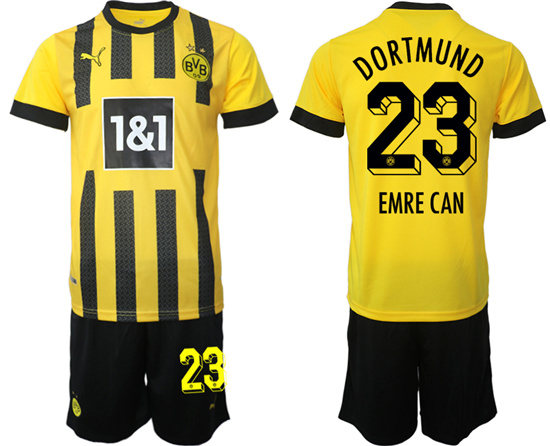 2022-2023 Borussia Dortmund 23 EMRE CAN home jerseys Suit