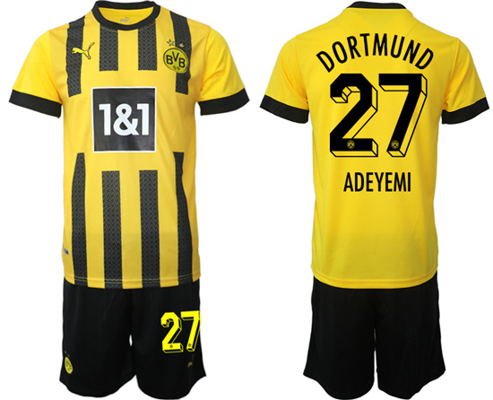 2022-2023 Borussia Dortmund 27 ADEYEMI home jerseys Suit