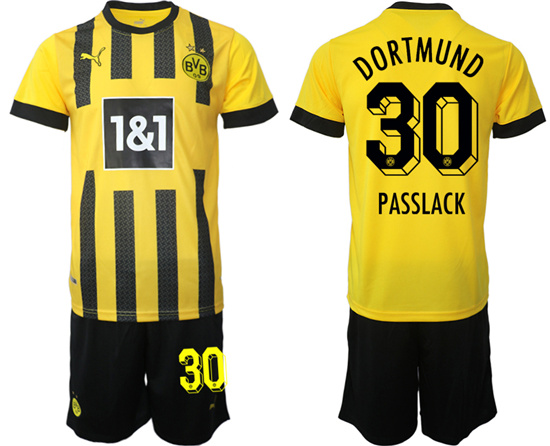 2022-2023 Borussia Dortmund 30 PASSLACK home jerseys Suit