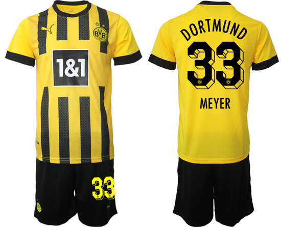 2022-2023 Borussia Dortmund 33 MEYER home jerseys Suit